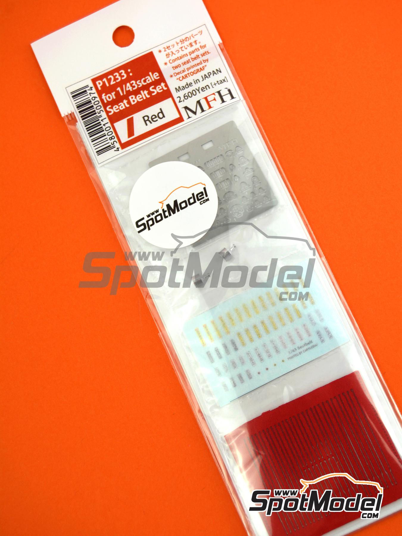 Hobby-hirOページ Model Factory Hiro P1233: Seatbelts 1/43 scale - Seat belt set red